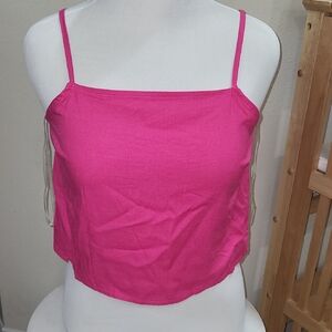Hot Pink Linen Blend Top  NWT | 55% Linen 45% Rayon | Lightweight Summer TOP